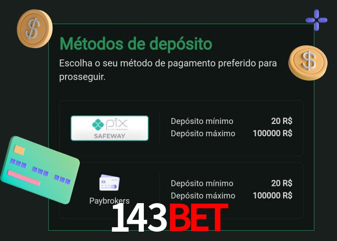 O cassino 143bet oferece uma grande variedade de métodos de pagamento